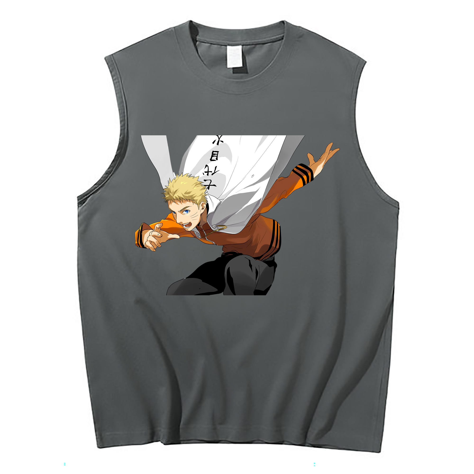 （画像用） NARUTO -ナルト- うずまき ナルト Uzumaki Naruto コットン100％タンクトップ（フロントプリント）